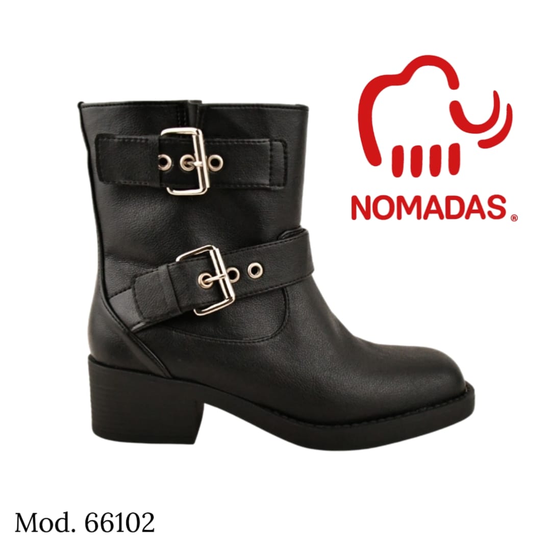 Saldos Botín modelo 66102, estilo Harley color negro