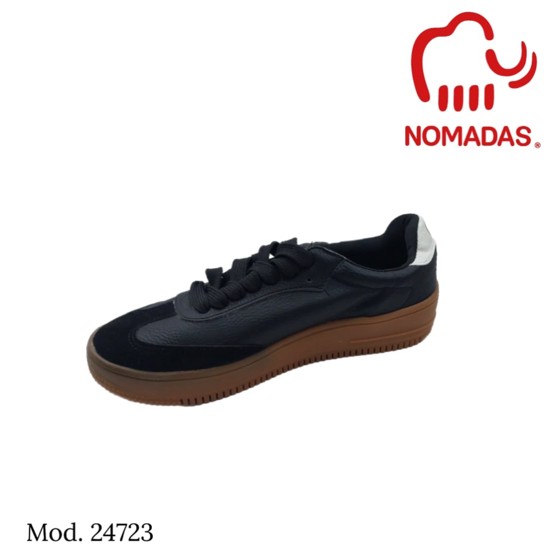 Tenis modelo 24723 negro con blanco