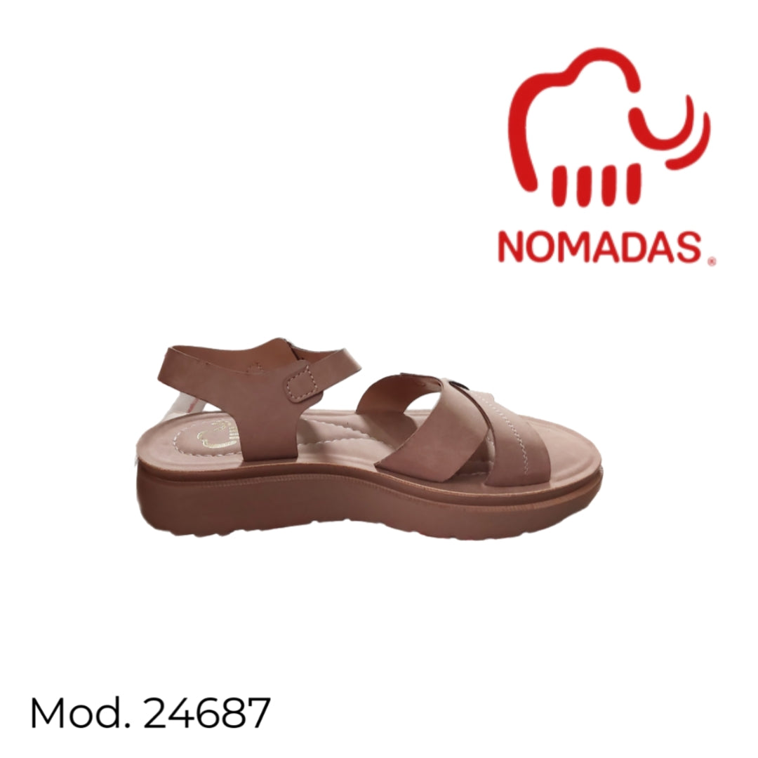 Sandalia mod. 24687 color cajeta
