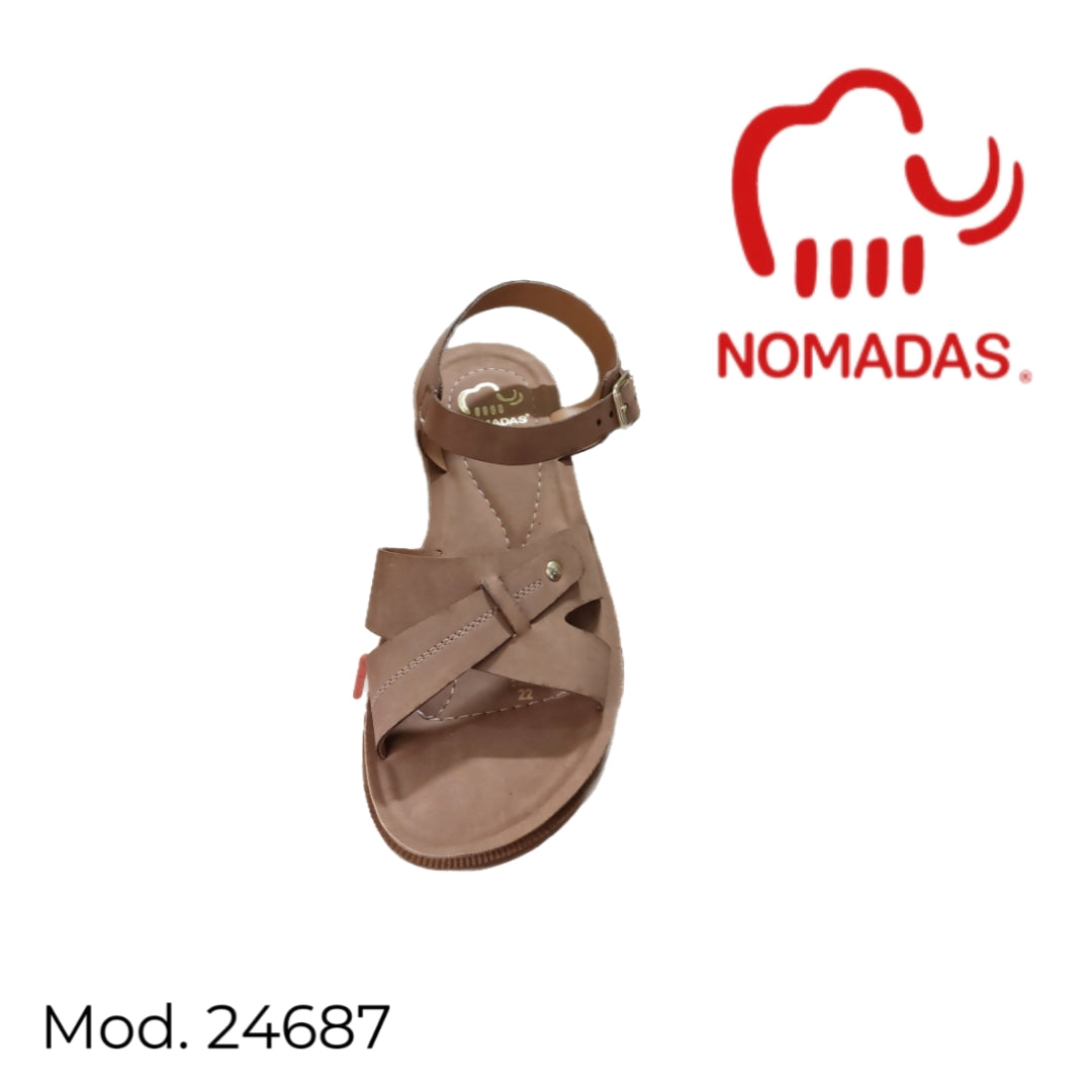 Sandalia mod. 24687 color cajeta