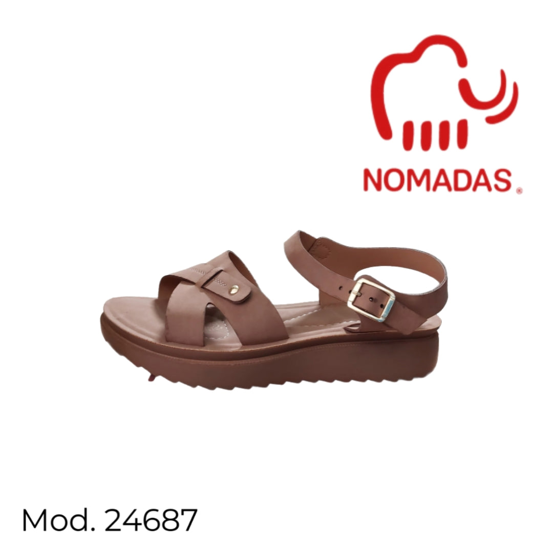 Sandalia mod. 24687 color cajeta